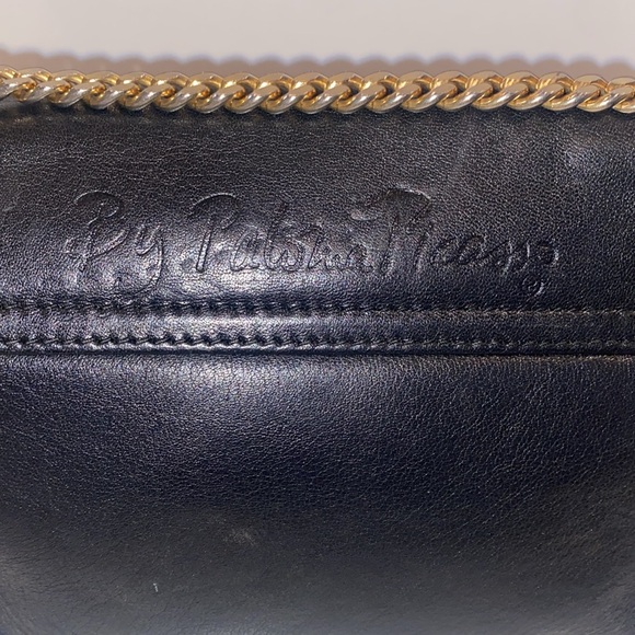 Paloma Picasso Vintage 80’s bag black leather crossbody bag w gold chain strap - Picture 3 of 12